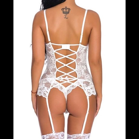 Floral Lace Sheer Lingerie - Picture 2 of 2